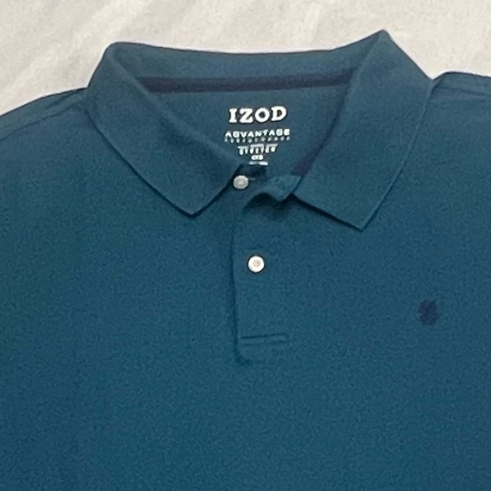Izod Men's Teal Polo Shirt size 4XB advantage performance natural stretch